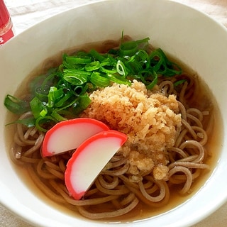 簡単ランチに！天かす青ネギお蕎麦♡